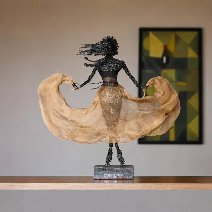 ✨Wire Female Ballet Sculpture | Unique Handcrafted Art Ornament, Elegant Decor for Living Room & Art Lovers