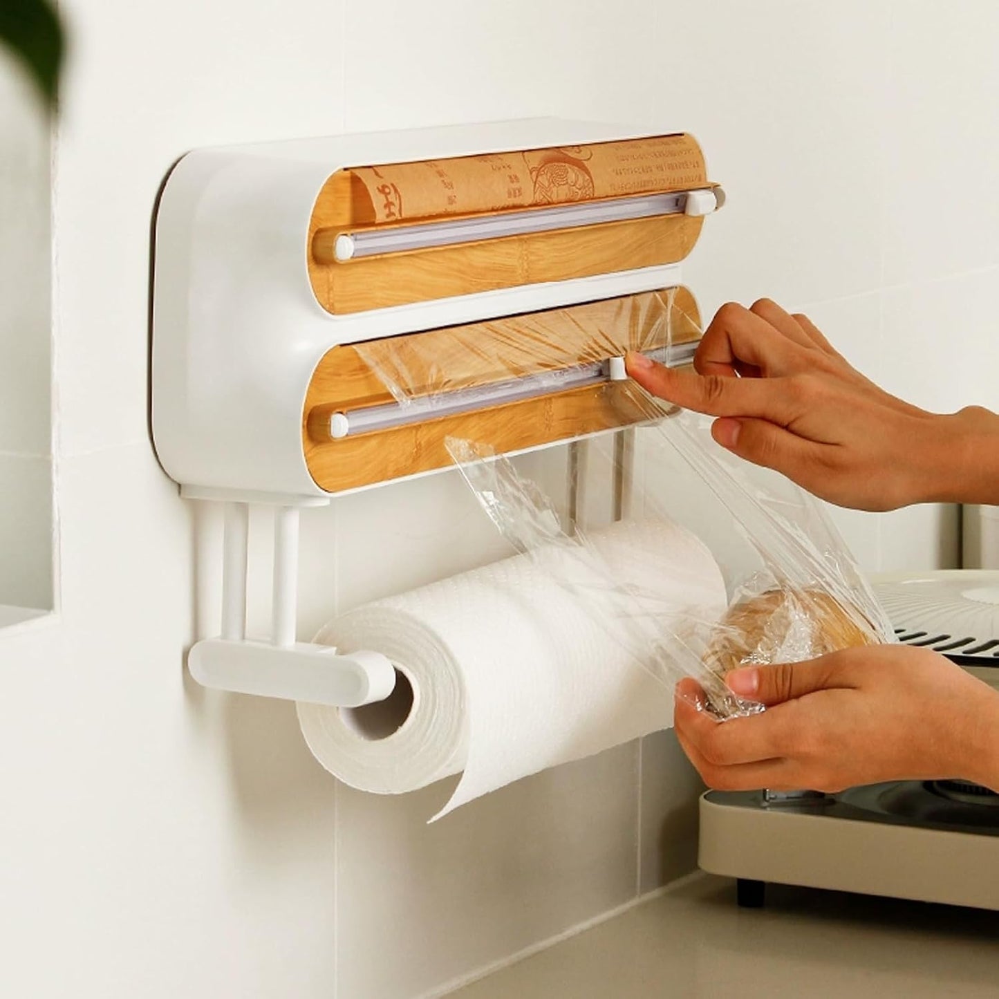 π₯ Hot Sale | Magnetic Plastic Wrap Dispenser with Cutter
