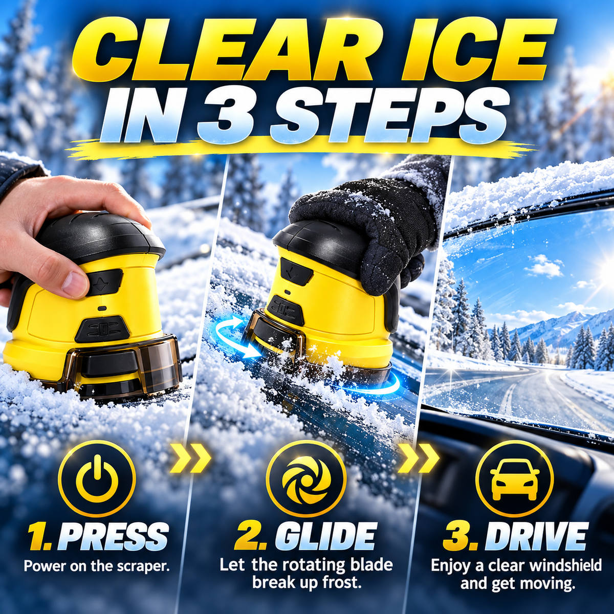 ๐ฅ 50% OFF TODAY โ Cordless Electric Snow Scraper | Clear Frost & Ice in Seconds