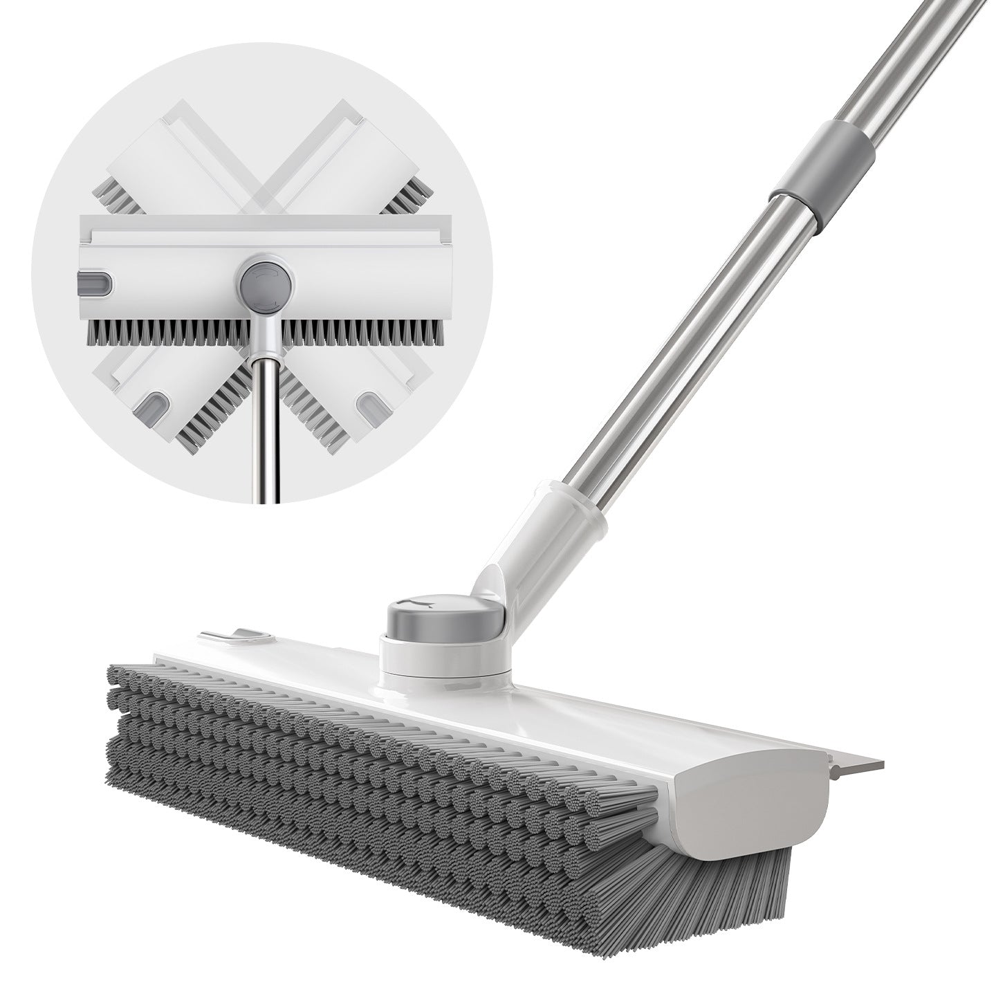 🔥 49% OFF 3-in-1 Long Handle Floor Scrub Brush 🧹 Scrub, Squeegee & Grab Hair