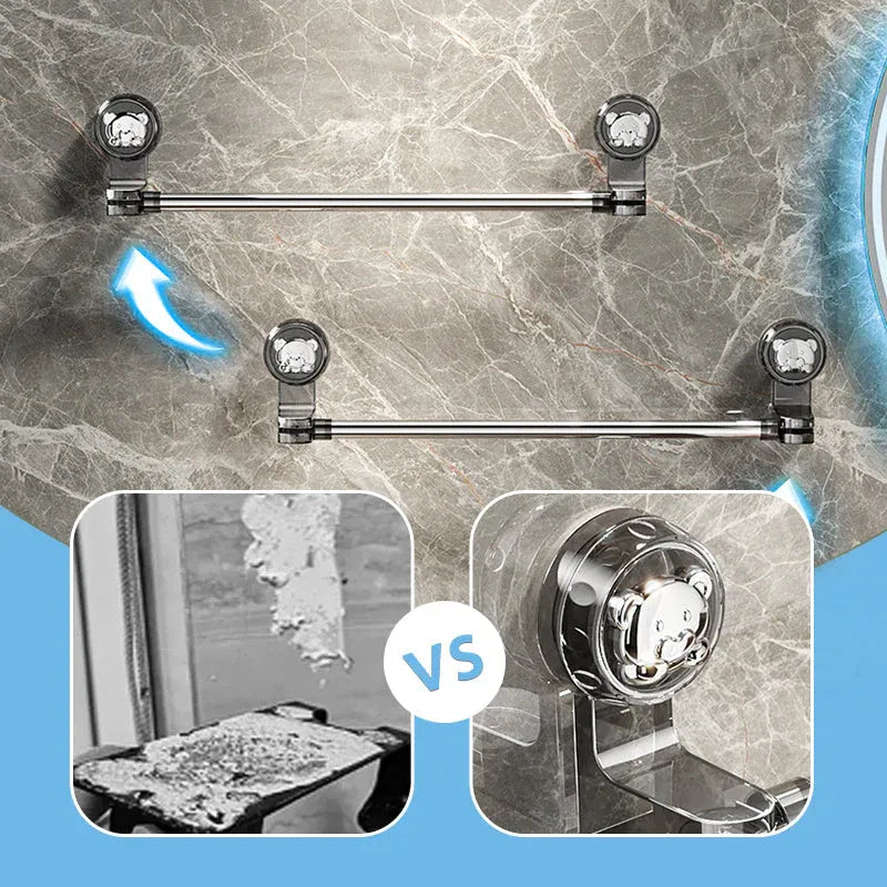 🛁 50% OFF Adjustable No-Drill Towel Bar – Extendable Suction Rack for Bathrooms & Kitchens