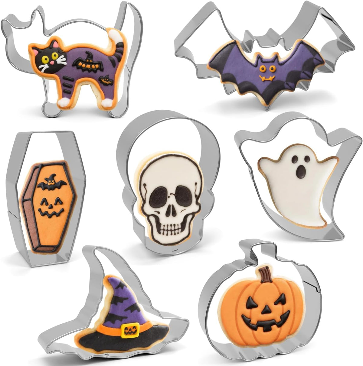 🎃 60% OFF 7-Piece Halloween Pumpkin Carving & Cookie Cutter Set – Carve It, Bake It, Use It Again