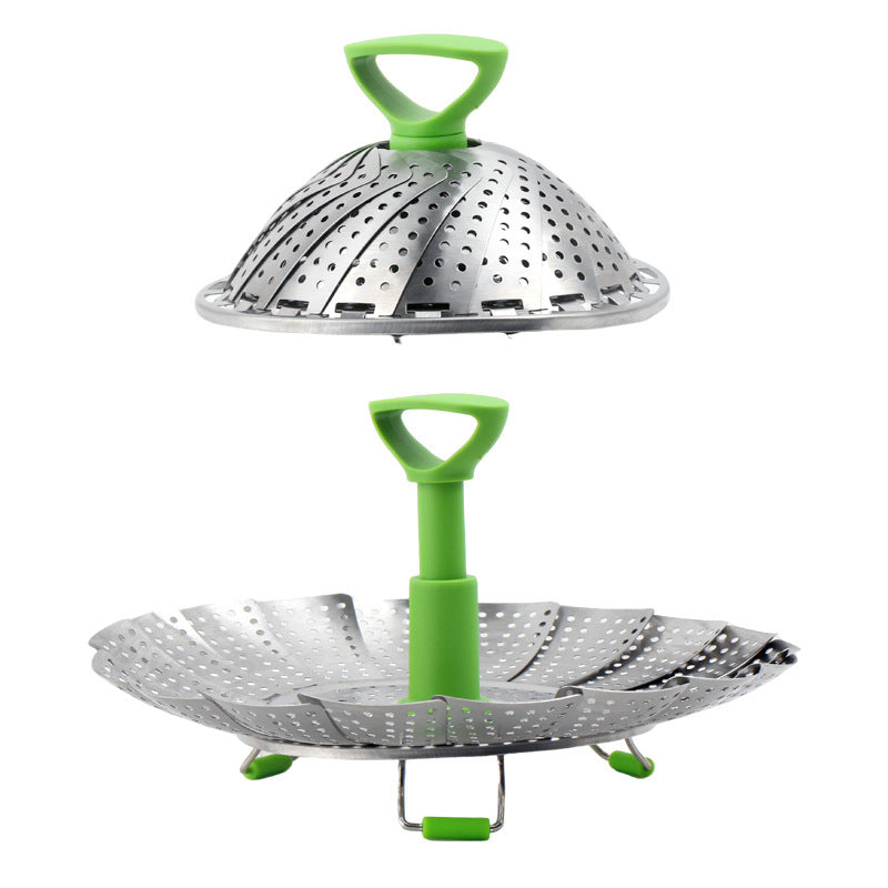 🔥 49% OFF Expandable Stainless Steel Steamer Basket – Foldable 3-in-1 Pot Insert