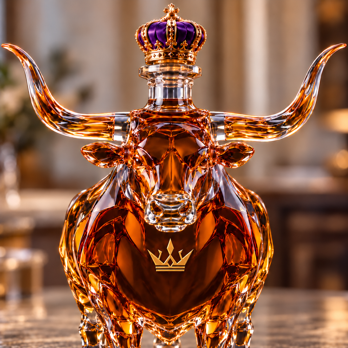 πWestern Bull Whiskey Bottle