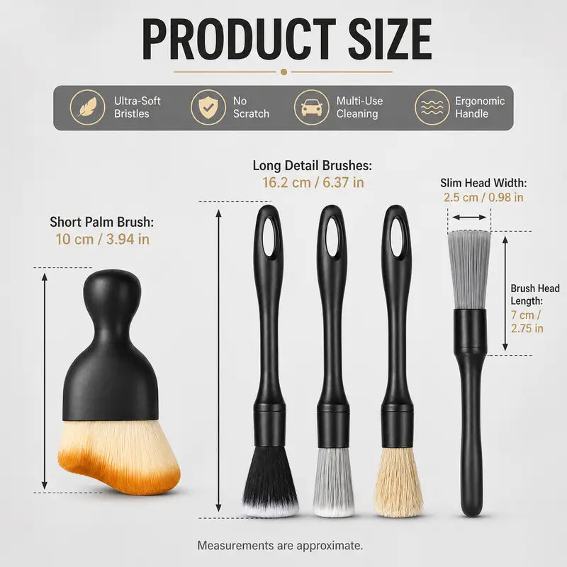 π₯ LIMITED-TIME 50% OFF! π 4-Piece Car Detailing Brush Set β Clean Every Corner Without Scratches β¨