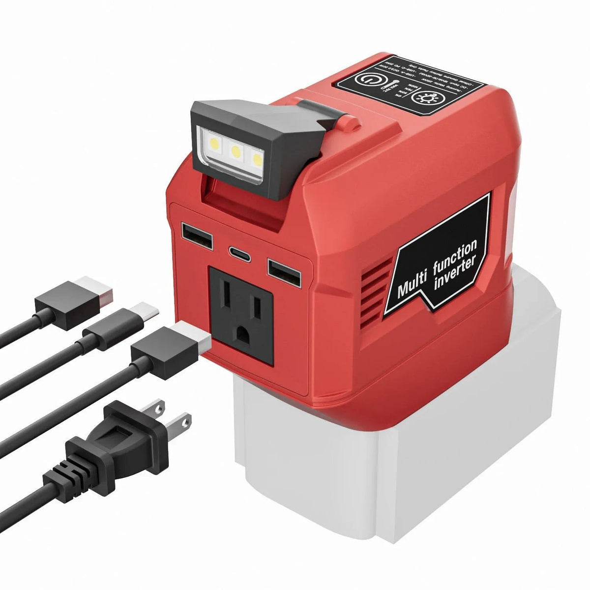 π₯250W Portable Power Inverter β Turn 18Vβ21V Tool Batteries Into 220V AC Power π