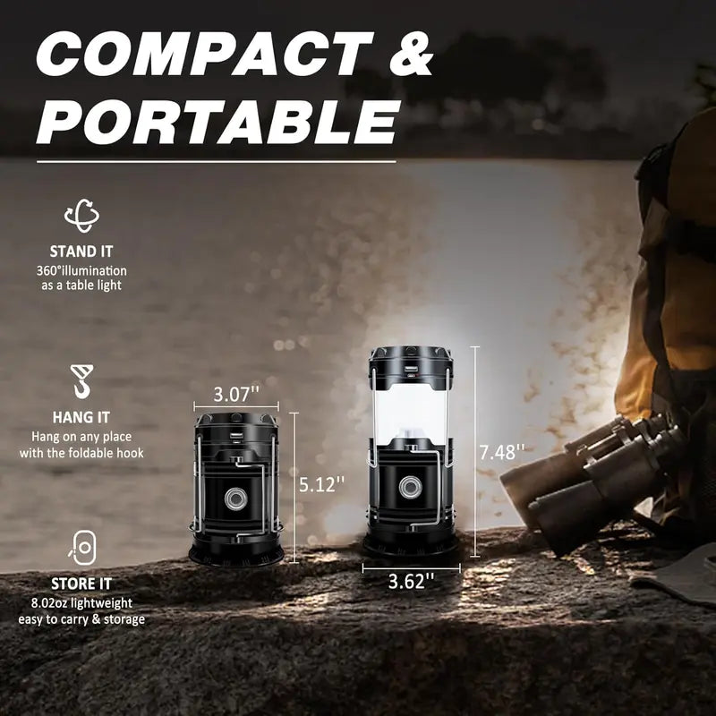 π₯ 50% OFF Solar Rechargeable Camping Lantern π¦ Lantern, Flashlight & Emergency Power