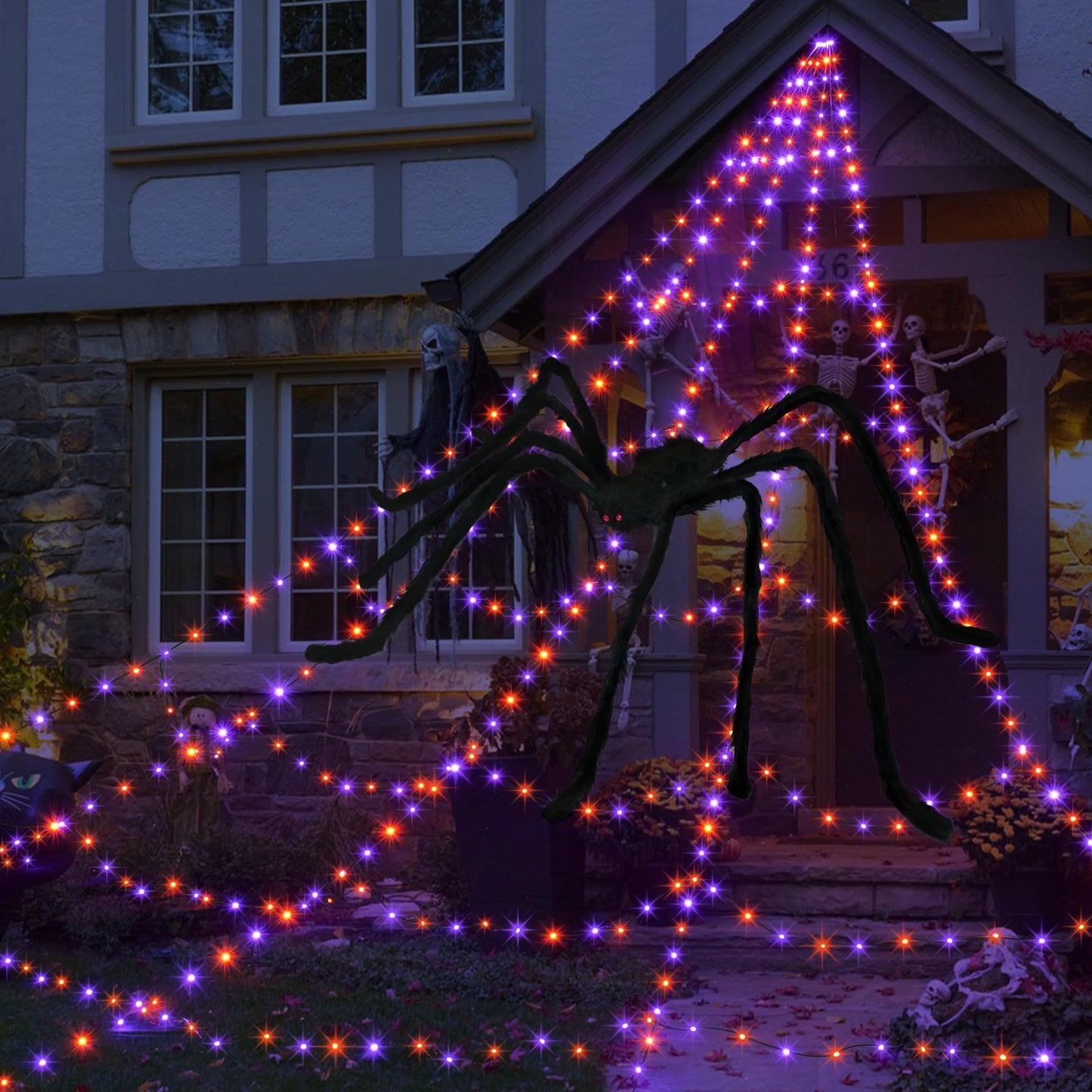 👻 Giant LED Spider Web With Spider 🕷️ Limited-Time Spooky Savings 🎃
