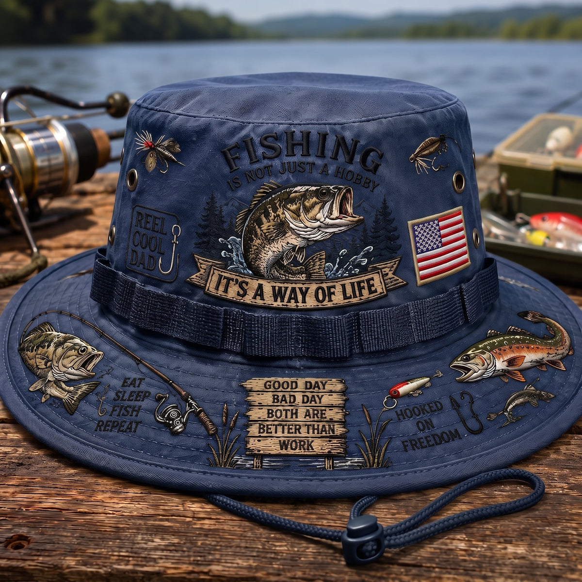 πΊπΈ Last Day Promo: 49% OFF π£ Fishing Is a Way of Life Boonie Hat