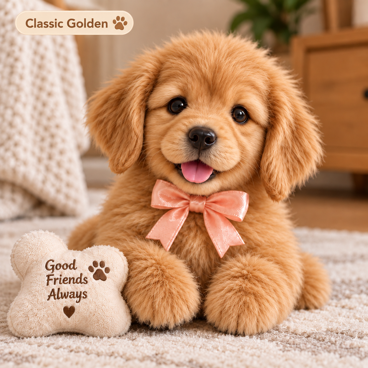 🎁Realistic Robotic Golden Retriever Puppy The Cutest Christmas Surprise✨