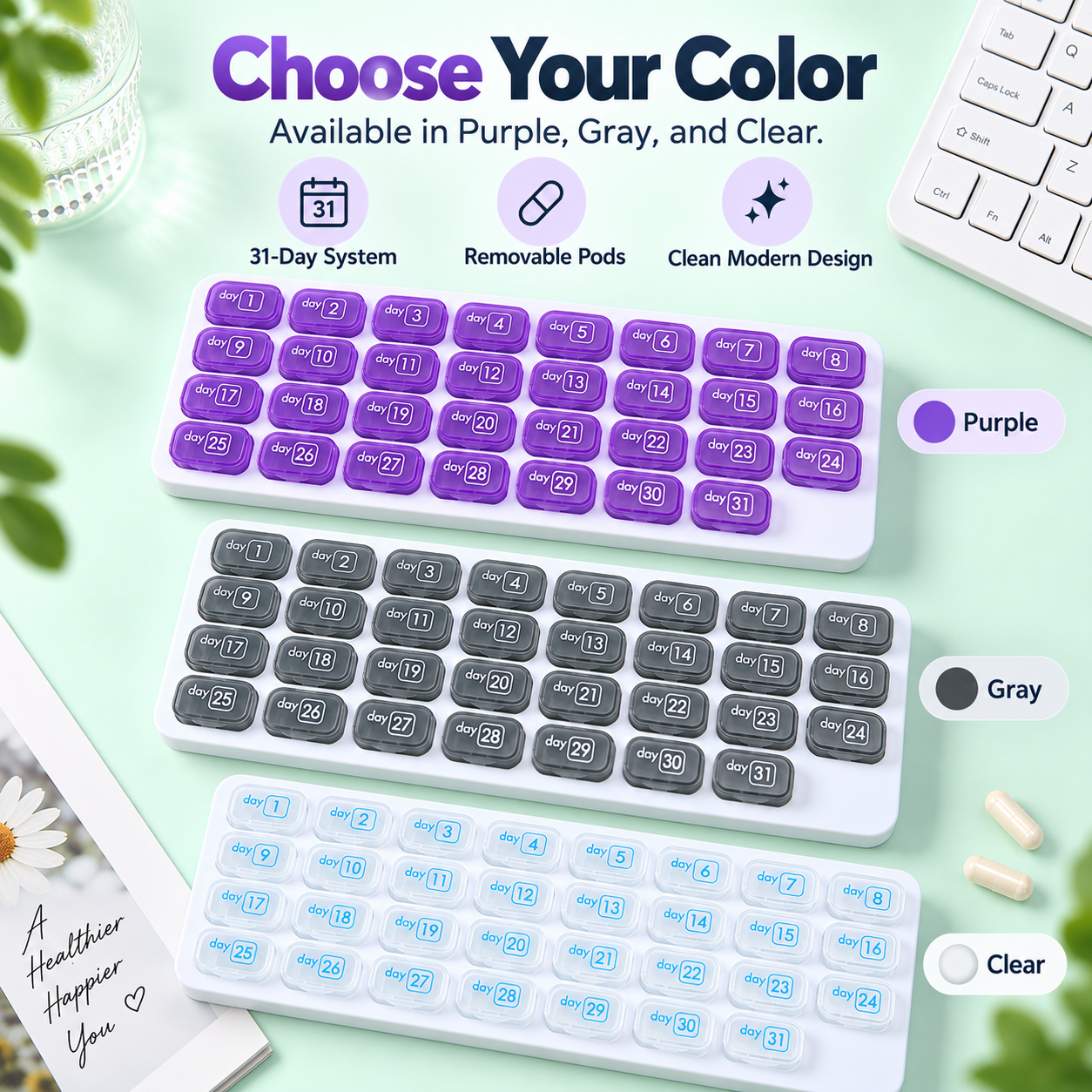 🔥 49% OFF 31-Day Monthly Pill Organizer – Stay Organized All Month