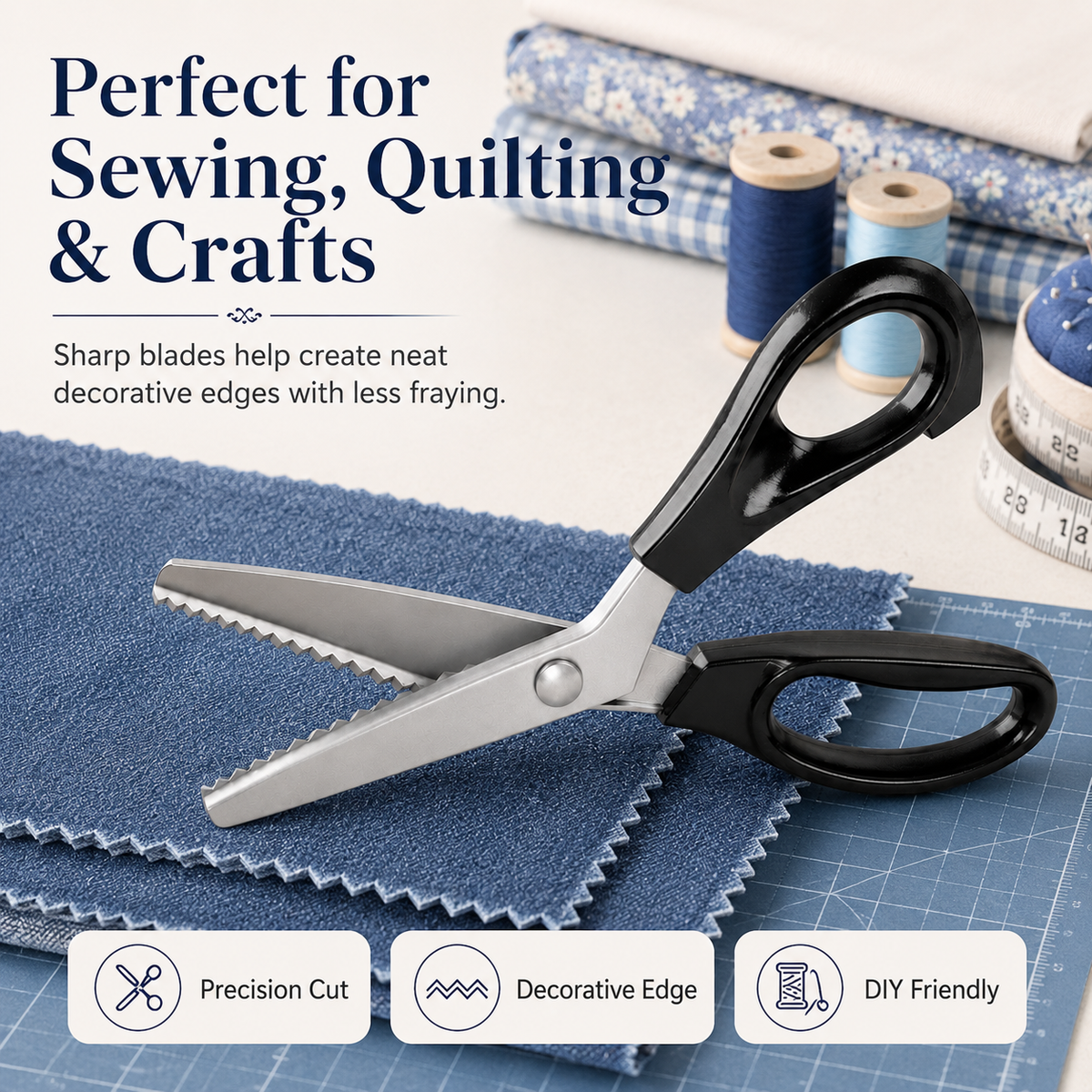 🔥 49% OFF ✂️ Pinking Shears – Cleaner Edges in Every Cut