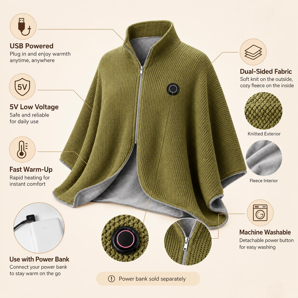 ❄️ LAST CHANCE 50% OFF Heated Wearable Blanket – Stay Warm at Your Desk Without Bulky Layers