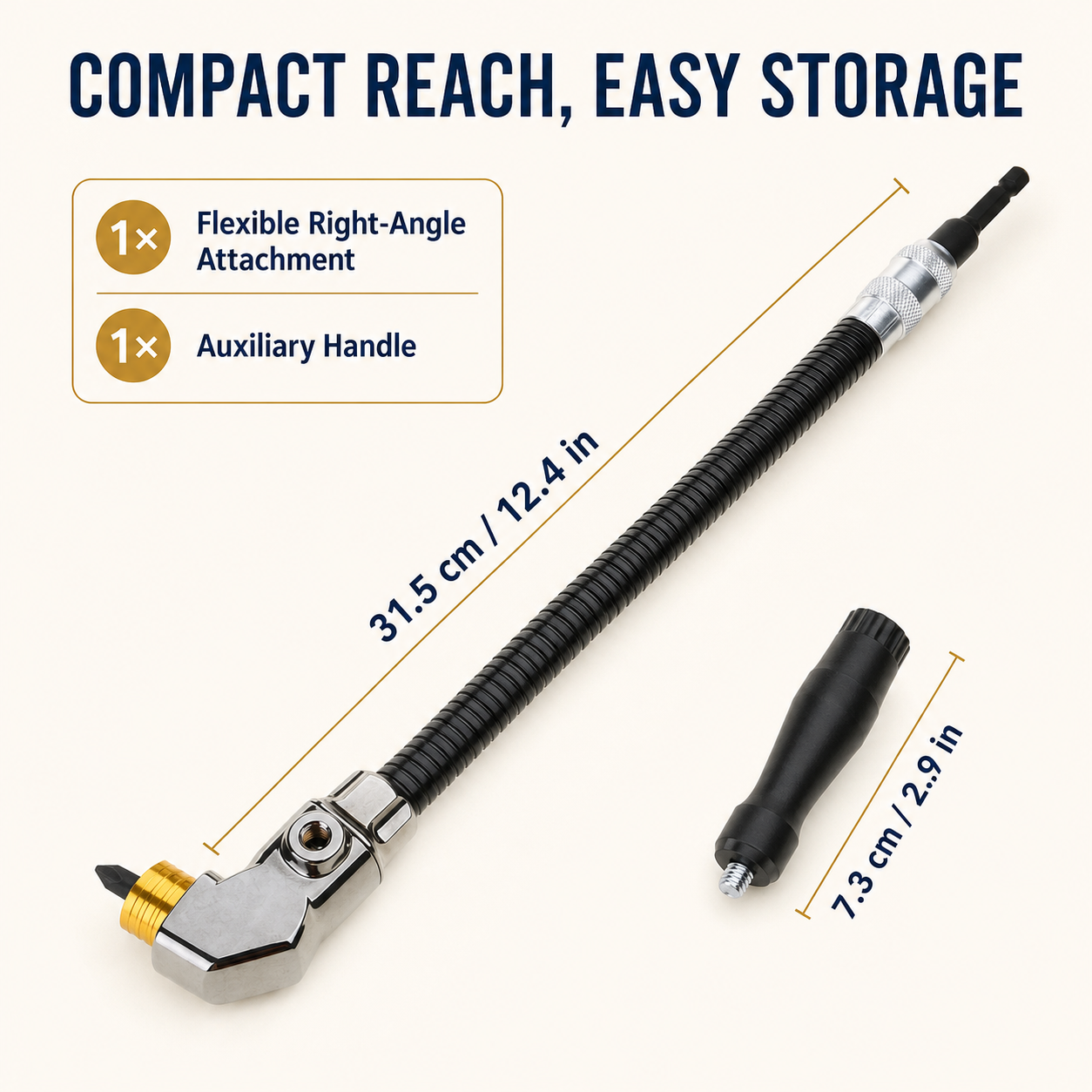 Flexible 90° Right Angle Drill Extension Kit