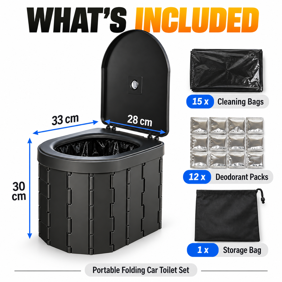 π Portable Folding Car Toilet β Compact Travel & Camping Emergency Toilet