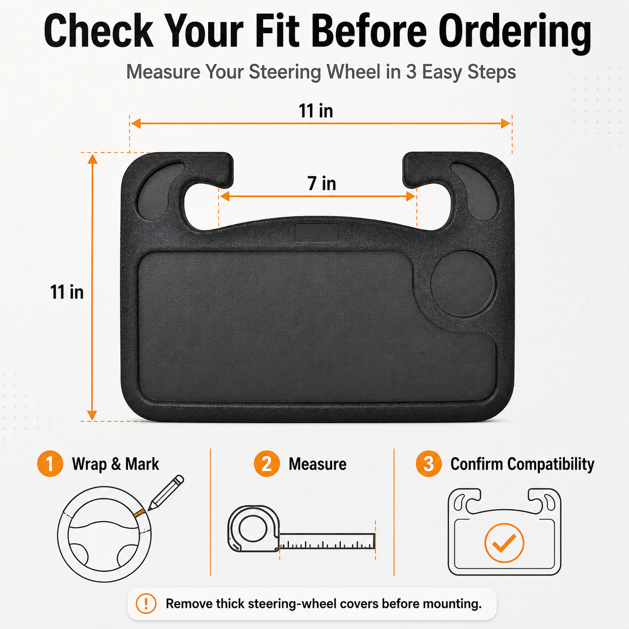 π₯ 50% OFF 2-in-1 Steering Wheel Tray π Work, Eat & Stay Organized On the Go