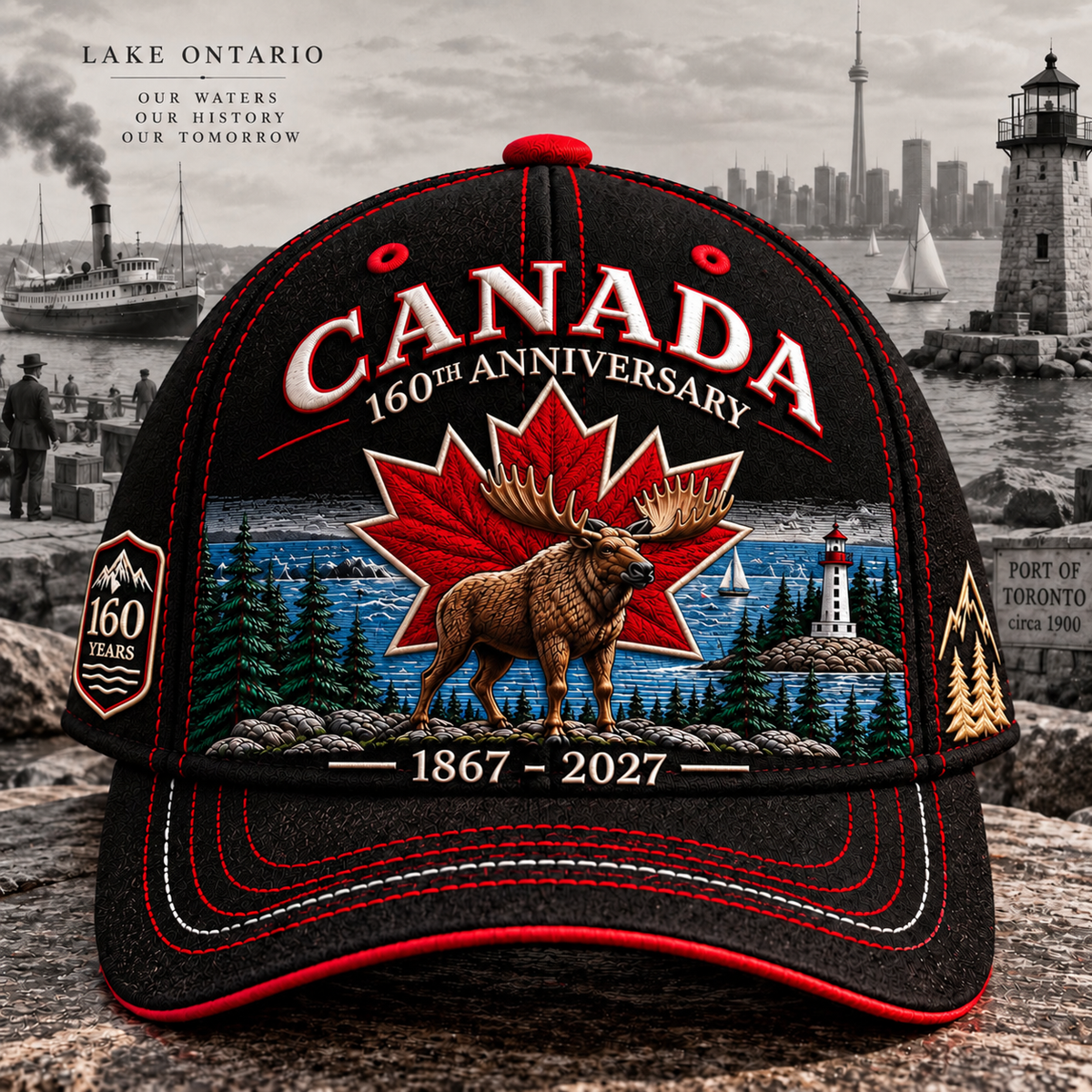 💝LAST DAY 50% OFF - 🍁 Canada 160th Anniversary 1867–2027 – Premium Embroidered Heritage Cap100% Cotton • Detailed Embroidery • Comfortable Fit