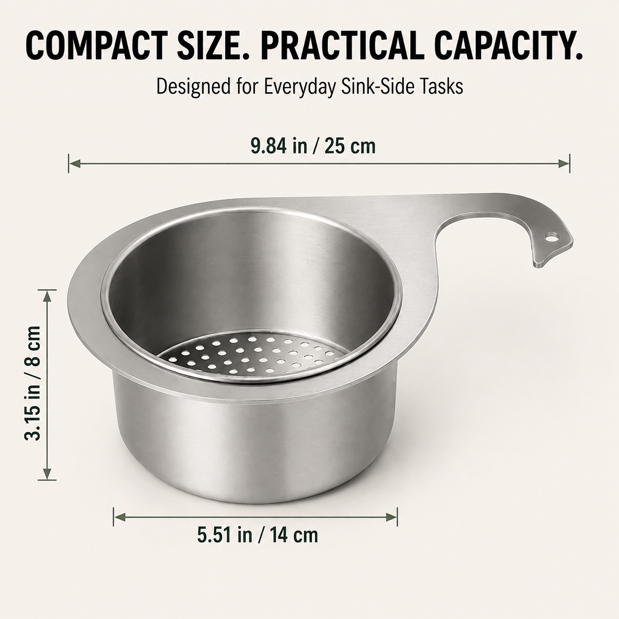 🎯 LIMITED-TIME SALE 🚩 304 Stainless Steel Swan Sink Strainer Basket — Hang, Rinse & Drain with Ease