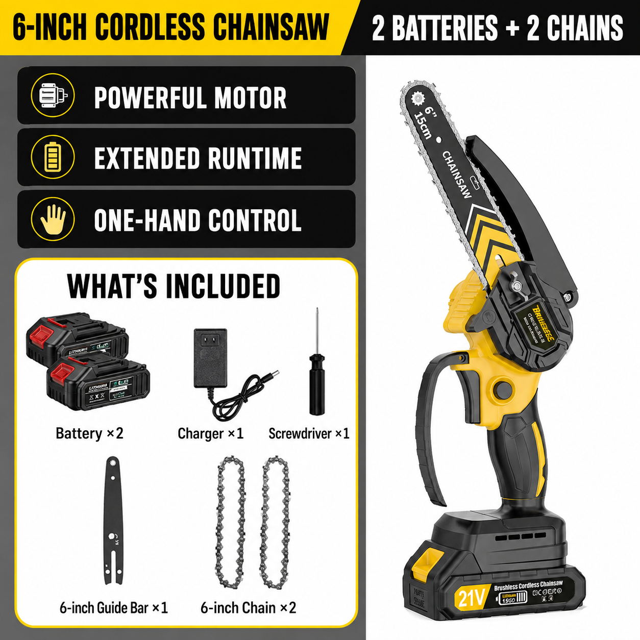 π₯ Limited-Time Deal π² Cordless Mini Chainsaw β Compact & Powerful