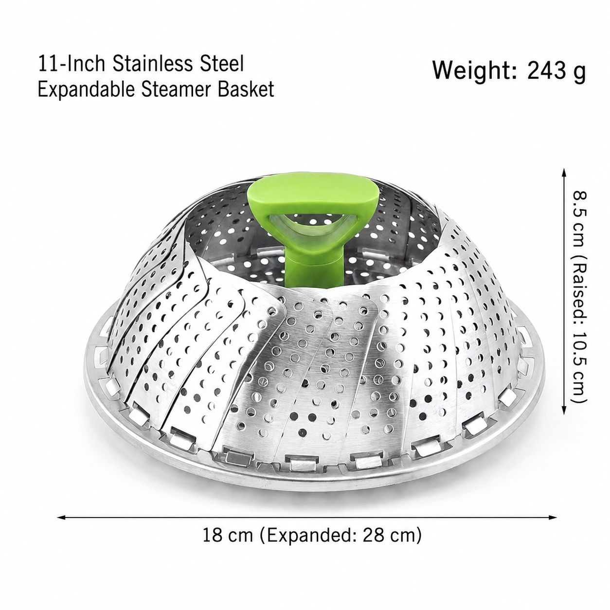 🔥 50% OFF 🥦 Expandable Stainless Steel Vegetable Steamer Basket
