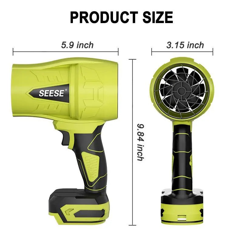 💨 21V Cordless Air Blower – High-Speed Portable Leaf & Dust Cleaner