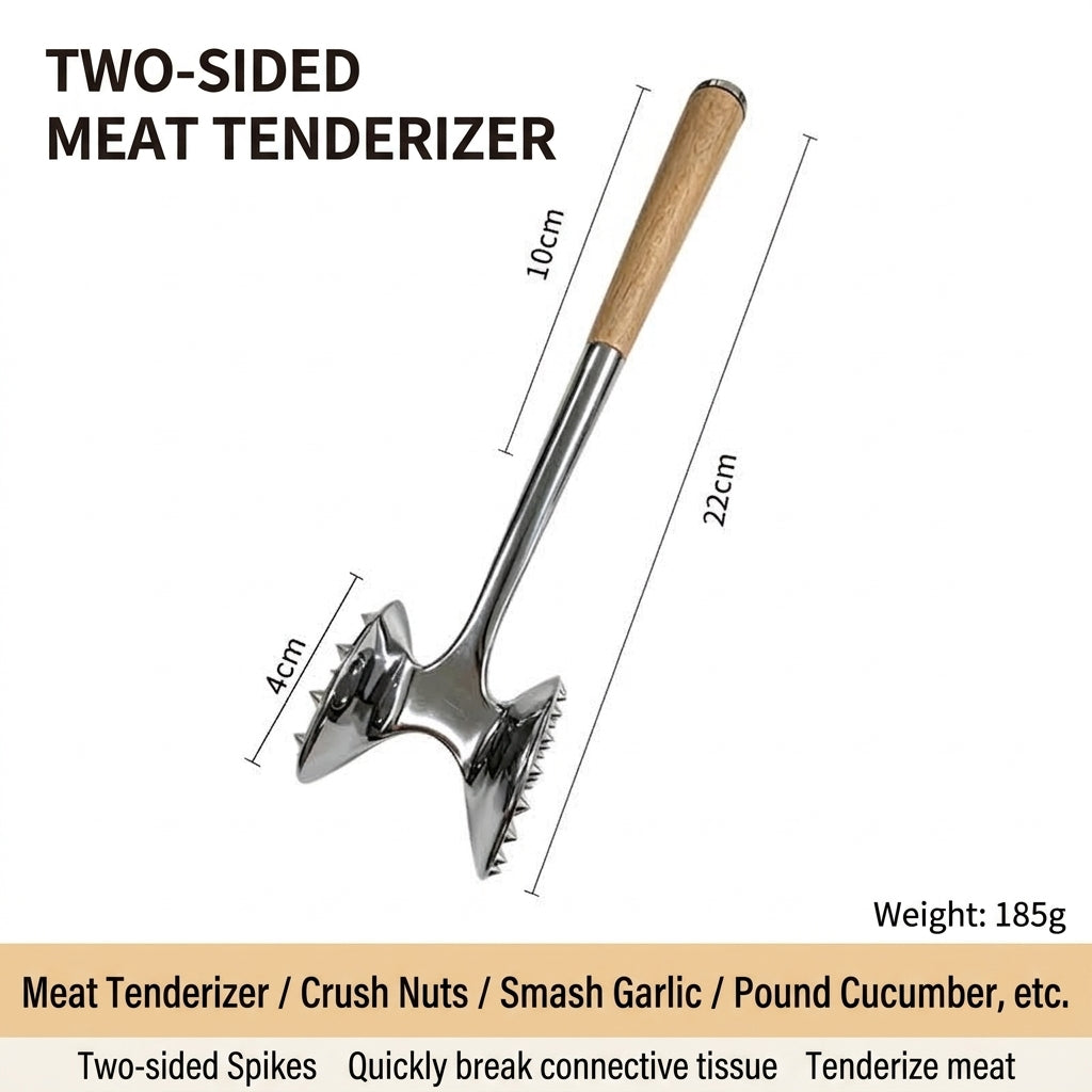 🔥 First 50 Customers Get Buy 1 Get 1 FREE — Heavy-Duty Dual-Sided Meat Hammer for Steak, Pork & Chicken 🥩