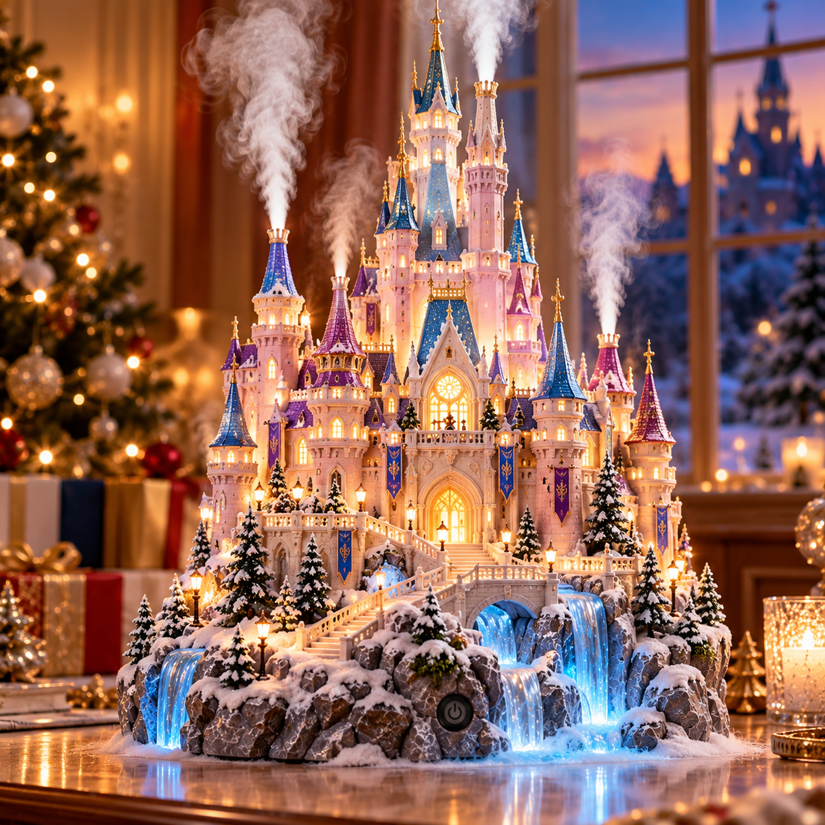 🔥 LAST DAY 49% OFF 🏰✨ Fairytale Castle Humidifier – Magical Mist & Glowing Decor