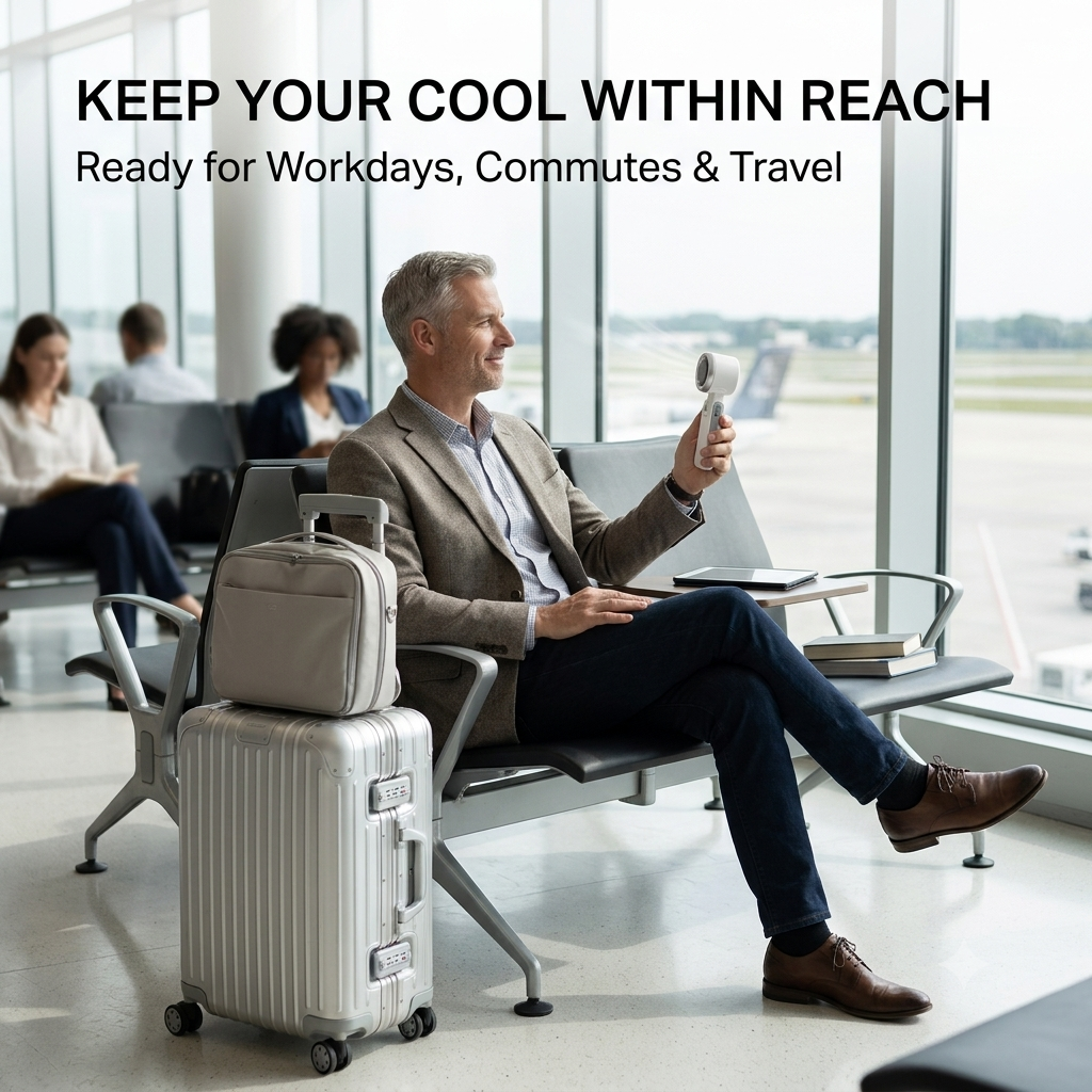 ❄️ Foldable Mini Turbo Fan for Personal Cooling Anywhere