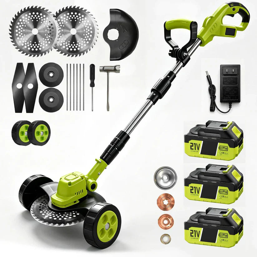 🛠️ LIMITED-TIME 59% OFF! ✨3-in-1 Cordless Lawn Mower with 2×21V Batteries, German Quality Lightweight Grass Trimmer & Edger for Small to Medium Gardens