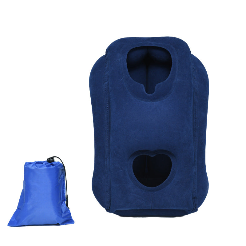 ✈️ Inflatable Face-Down Travel Pillow – Ergonomic Sleep Support for Flights, Trains & Office Naps