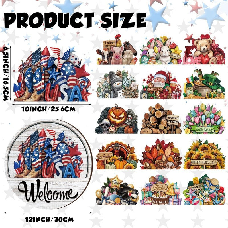 π₯ LIMITED-TIME 50% OFF β 16 Pcs Interchangeable Welcome Sign for Front Door