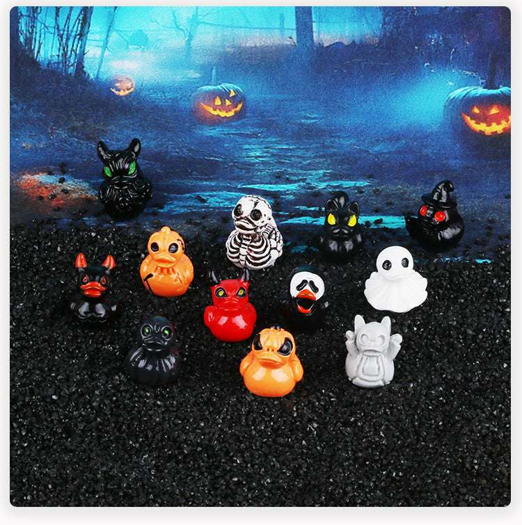 ✨ 50% Mini Demon Ghost Skull Resin Duck Desktop Decoration Item👻