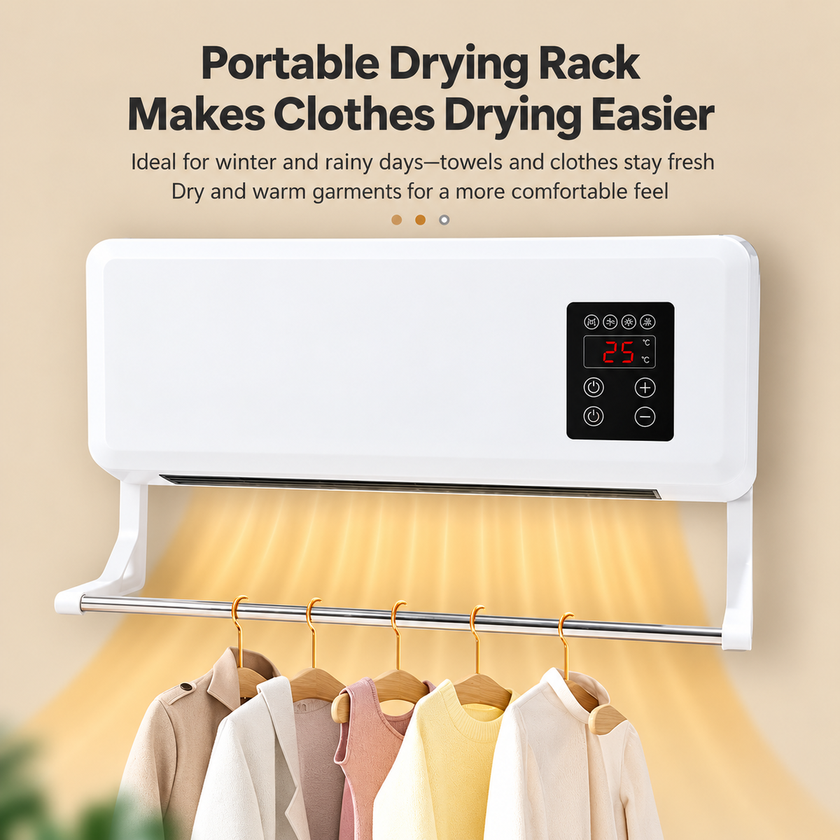 🔥 Wall-Mounted Space Heater with ECO Thermostat & Remote Control 🌡️