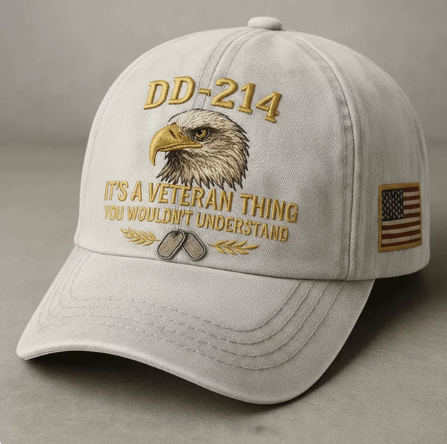 🎖️ DD-214 Veteran Pride Embroidered Baseball Cap with Commemorative Honor Coin 🦅