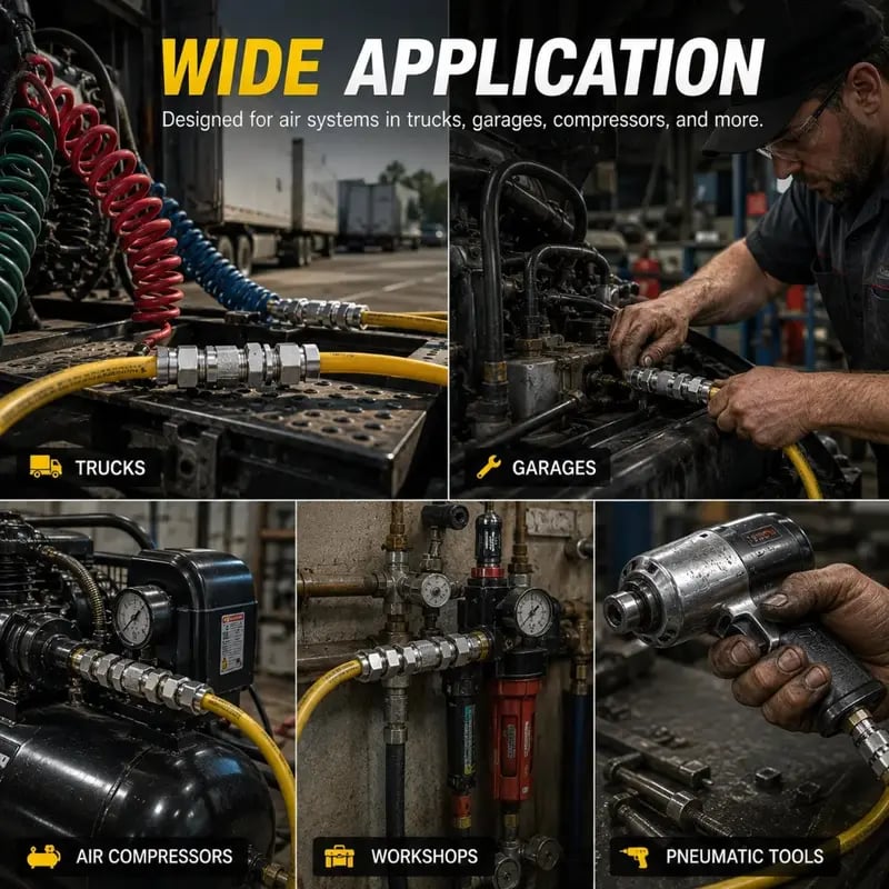🎉50% OFF Heavy-Duty Truck/RV Air Line Fitting Kit (8-Piece Set)