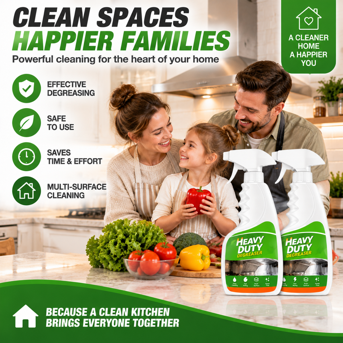 🔥 50% OFF Heavy Duty Kitchen Degreaser 🧽 Powerful Grease & Grime Remover