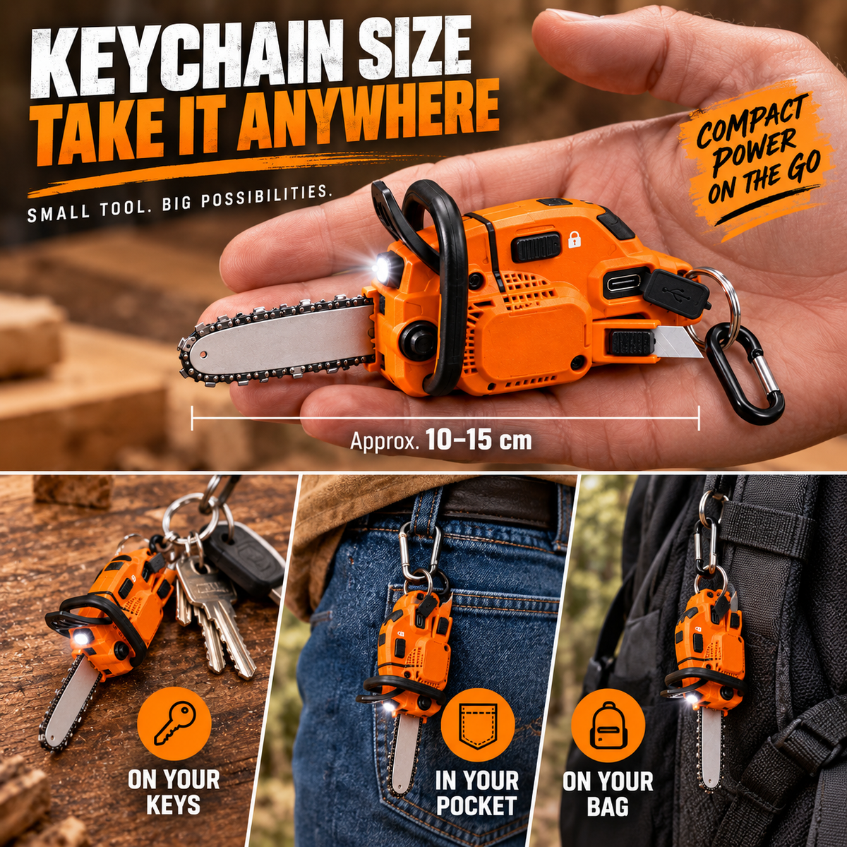 ⚡ Mini Rechargeable Keychain Cutting Tool