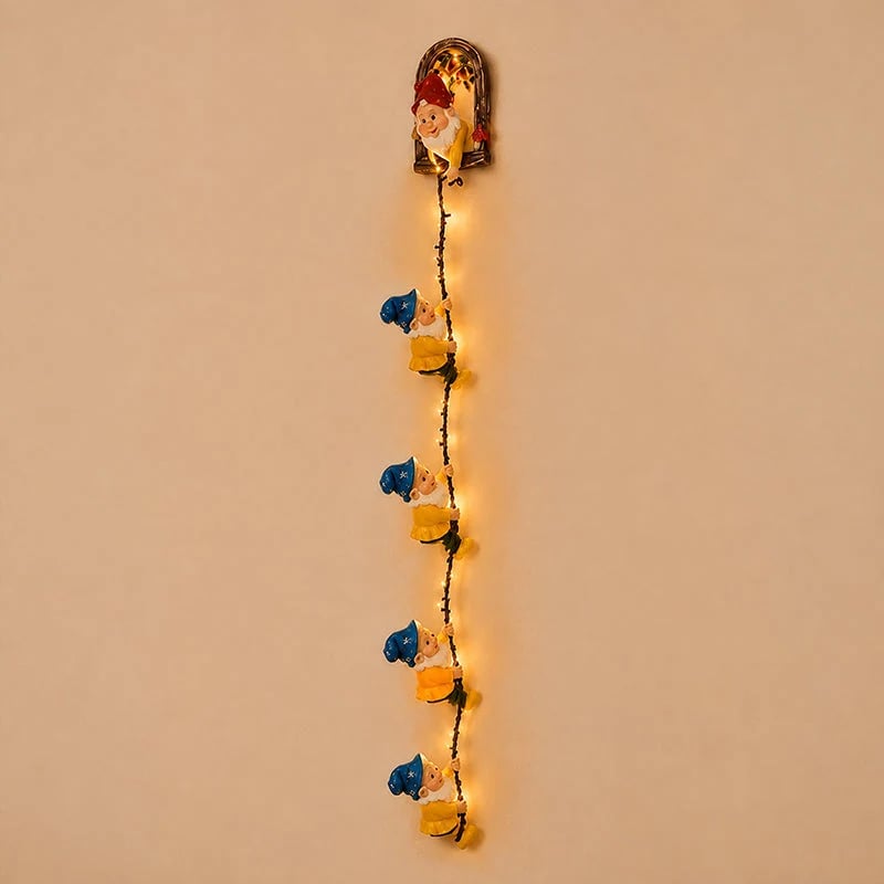 🔥Christmas Gnome String Lights – Cozy Lighted Wall Decoration