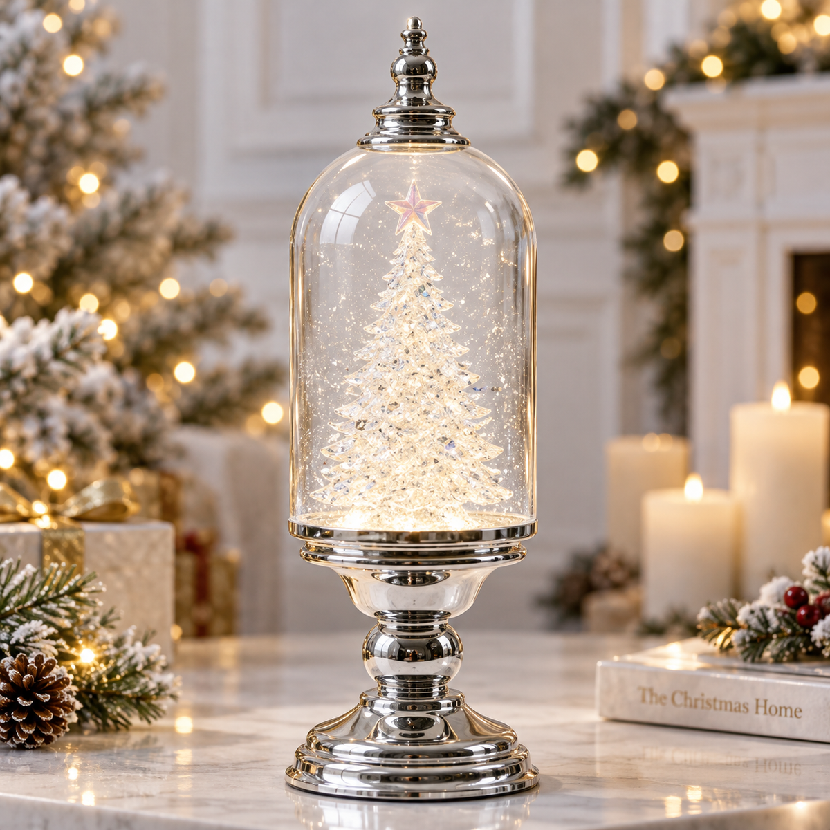 🎄 Enchanted Musical Snowfall Christmas Lantern with Glowing Lights