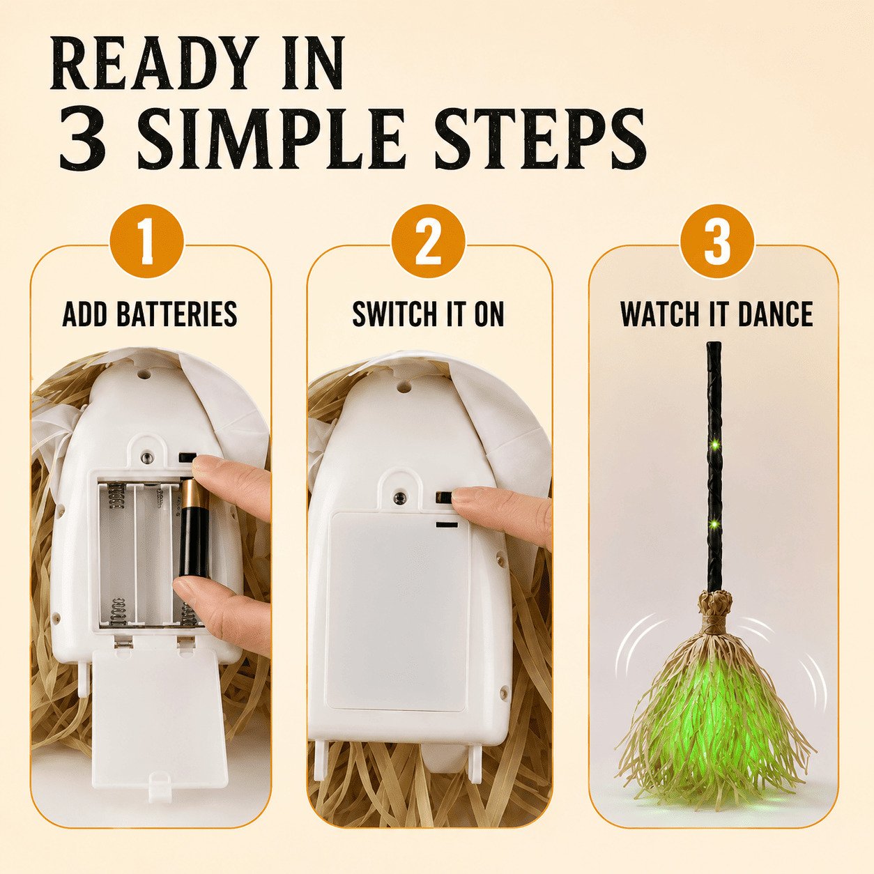 🔥Last Day 50% OFF🧹 Halloween Magic Moving Witch Broom