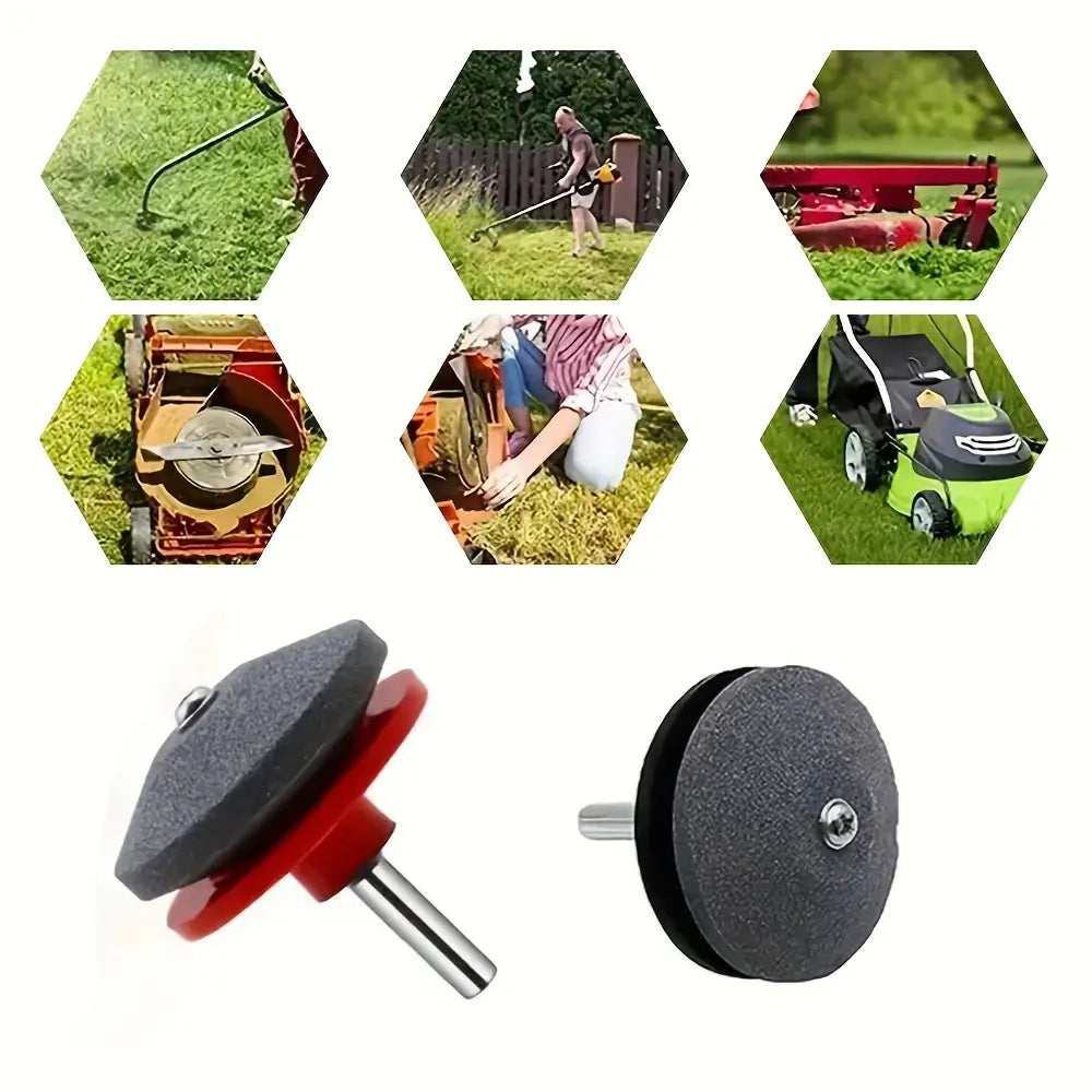 1pc Lawn Mower Blade Sharpener for Power Drill Hand Drill Universal Rotary Lawn Mower Blade Sharpener Tool for Quick Blade Grinding Sharpening Attachment for Garden Lawn Mower Maintenance