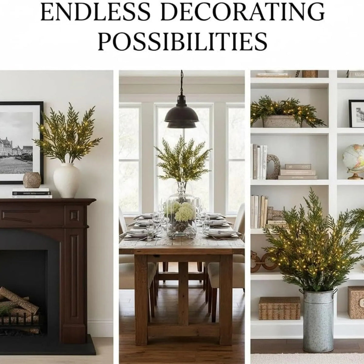Lighted Norfolk Pine Branches – DIY Holiday Greenery Set