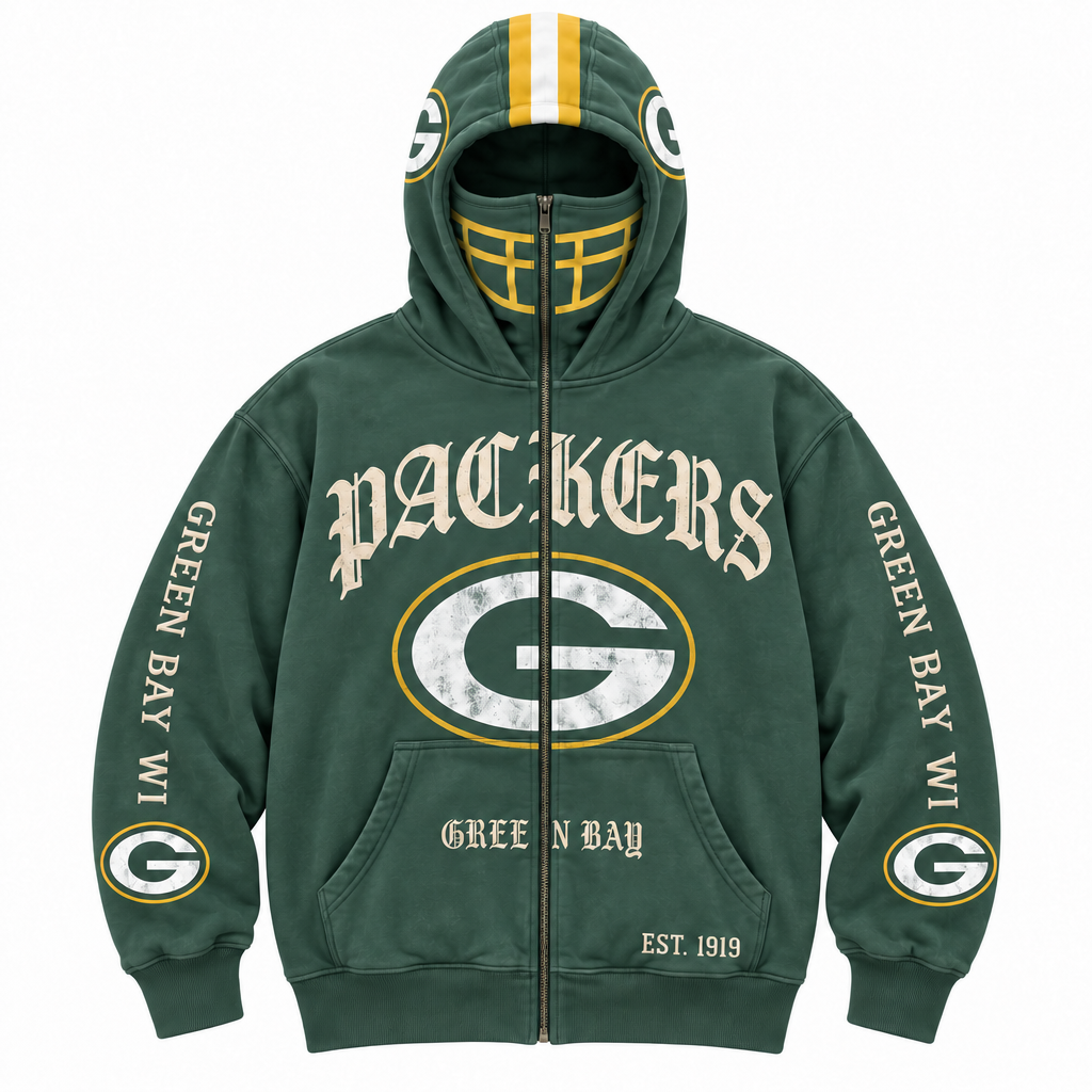 🏈 2-in-1 Football Zip Hoodie – Full-Zip Helmet Hood & Oversized Fit🏆