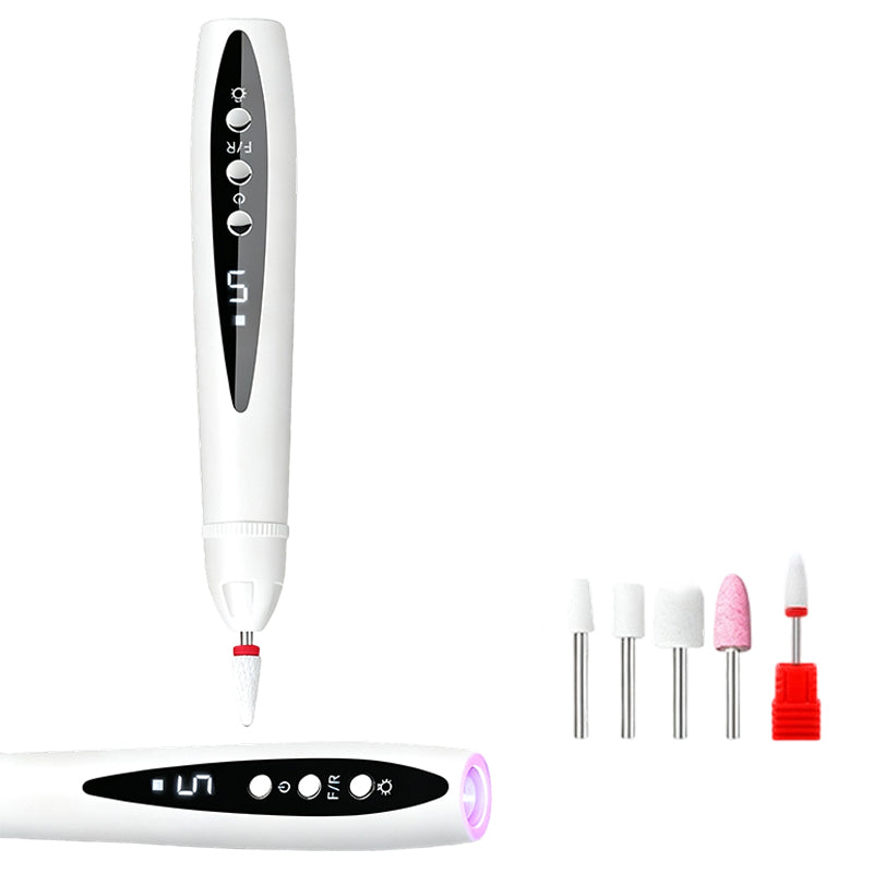 🔥 50% OFF 2-in-1 Electric Nail Drill with UV Gel Light Portable Manicure Pedicure Kit
