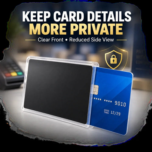 🛡️ Side-View Privacy Card Sleeve – Clear Front, Reduced Side Visibility 💳
