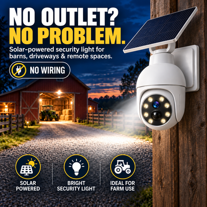 ☀️ Solar Motion Sensor Light - Camera-Style Outdoor Wall & Pathway Lamp 📹