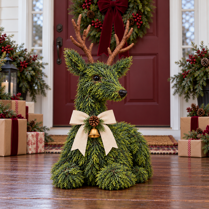 🦌Evergreen Reindeer Christmas Decoration