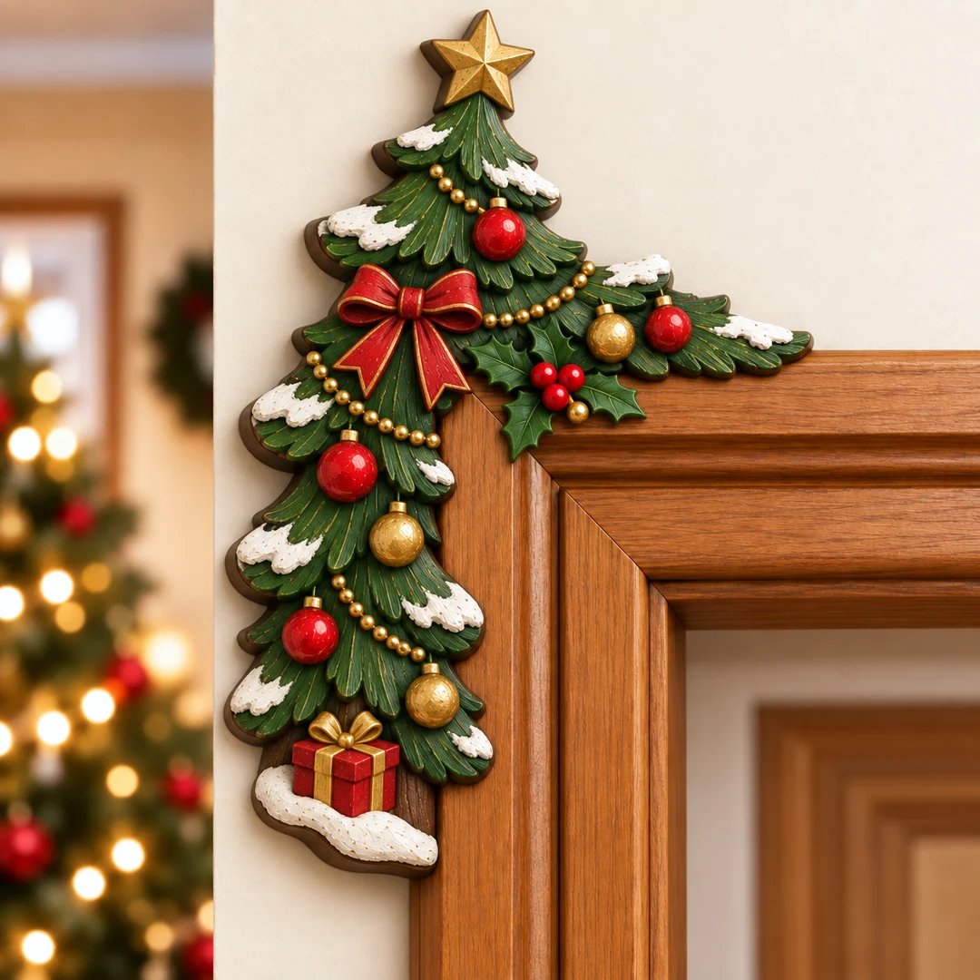 🎅Christmas Peekaboo Door Frame Corner Decor丨Size: 20 cm🎄