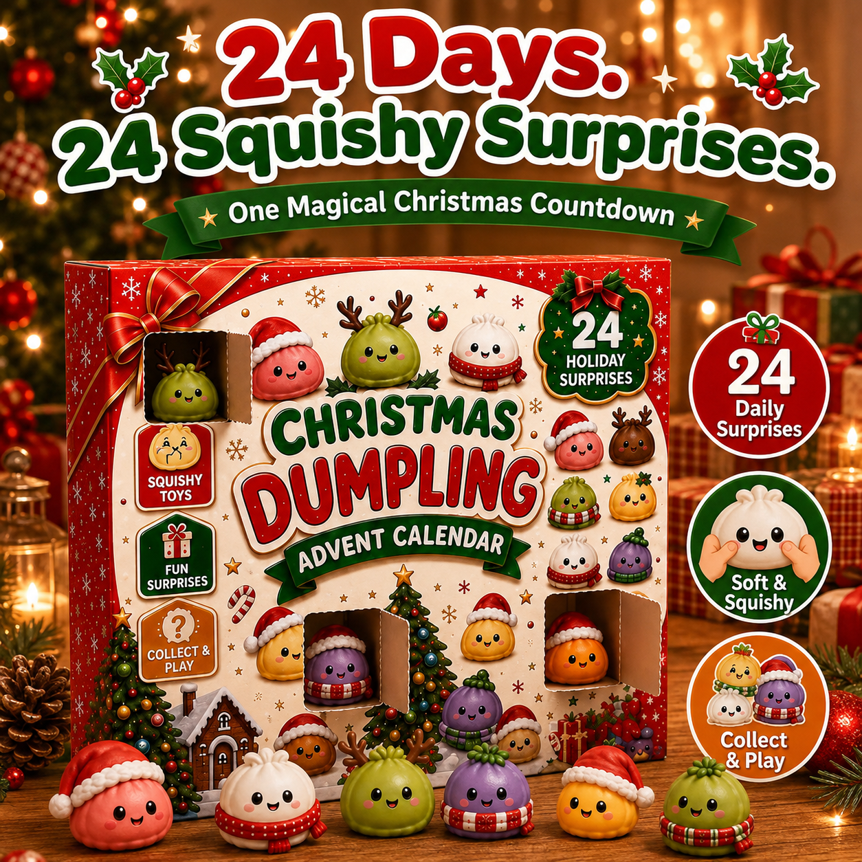 24 Days of Squishy Christmas Surprises 🎄
