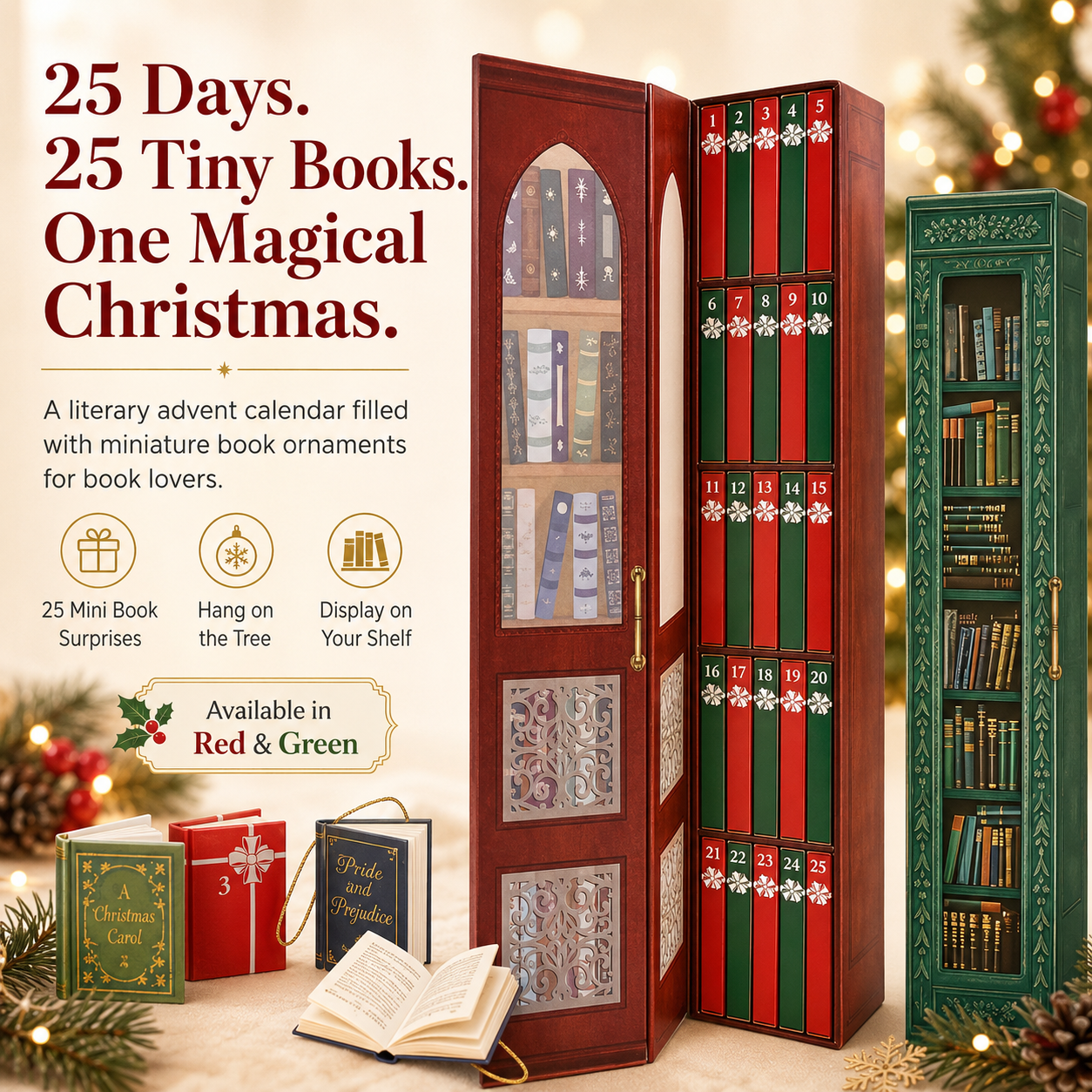 📚 25-Day Mini Book Advent Calendar -Book Lover's Christmas Countdown